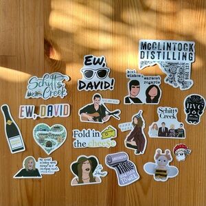 NWT Schitt's Creek & Misc. Sticker Bundle